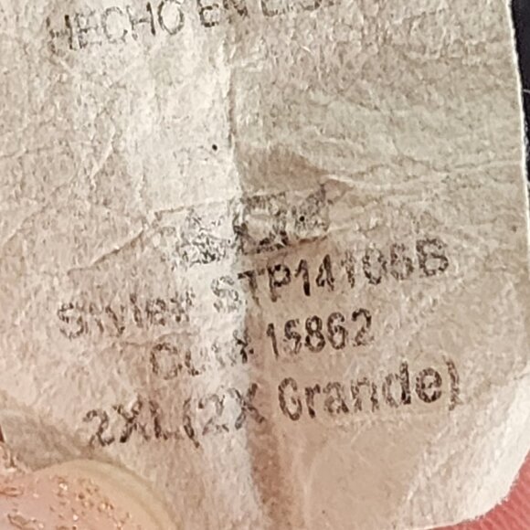 Eikosi Black Rayon Span Spaghetti Strap Tiered Poly Mesh Lace Cami Top Size 2XL - Picture 13 of 16